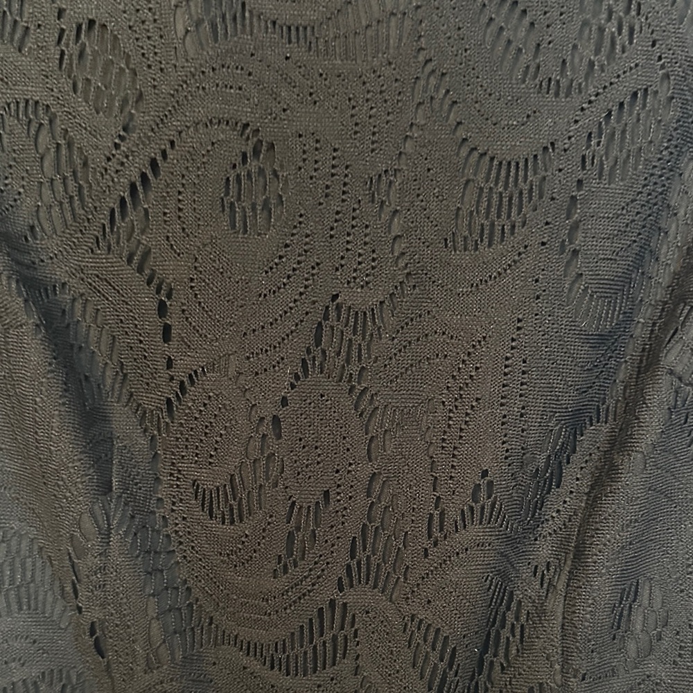 Mango Black Sleeveless Lace Mini Dress - Picture 2 of 5